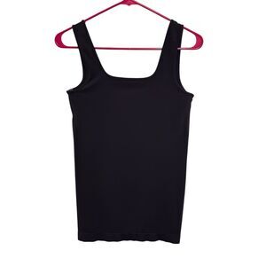 Nine West Seamless Soft-Spun Essential Square Neck Nylon Stretch Tank Top S/M